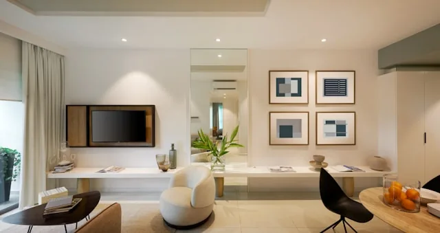 Polished apartment interior for lifestyle rental search